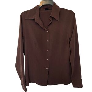 3/$15 M Milano Brown Button Down Shirt Size Medium